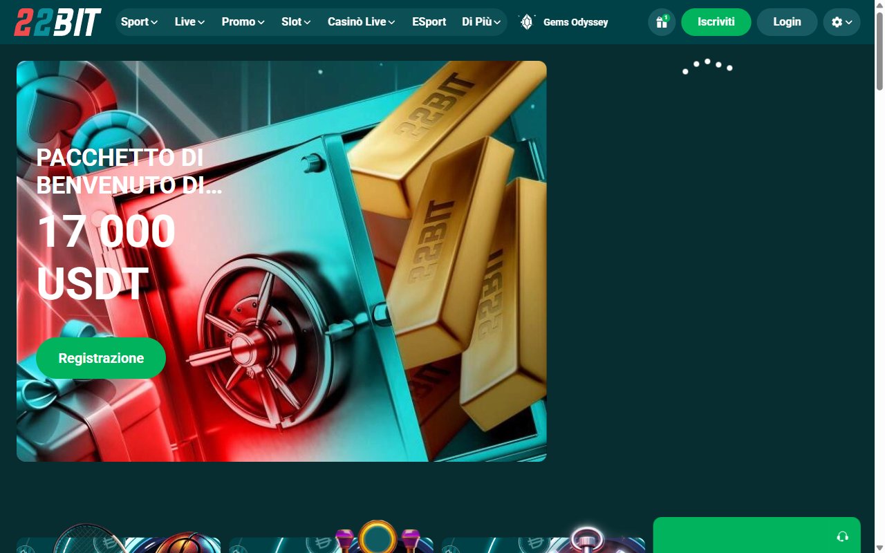 Screenshot del sito 22bit